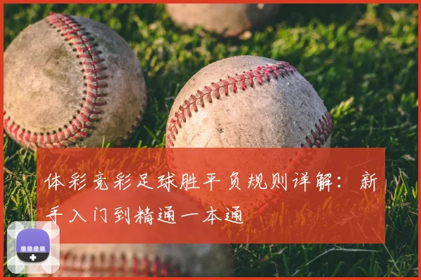 体彩竞彩足球胜平负规则详解：新手入门到精通一本通